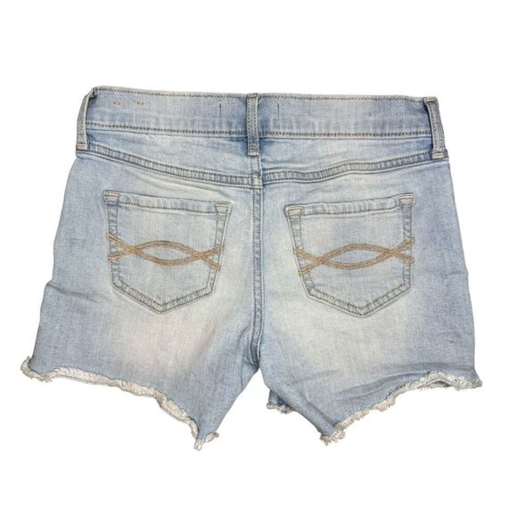 Abercrombie Kids 13/14 Midi Shorts Rainbow Light Wash Denim - Picture 3 of 5